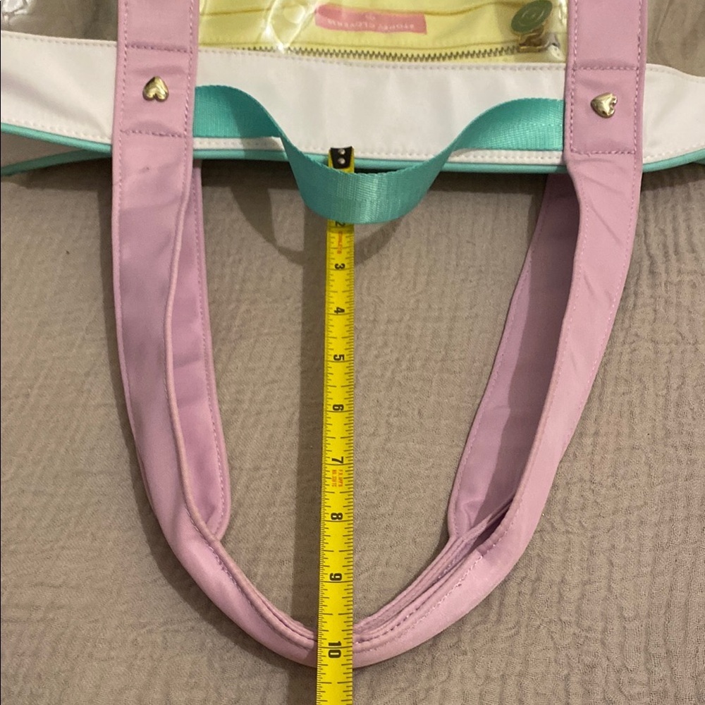 STONEY CLOVER TARGET Transparent Purple and Green Tote BEACH Bag - Picture 6 of 9